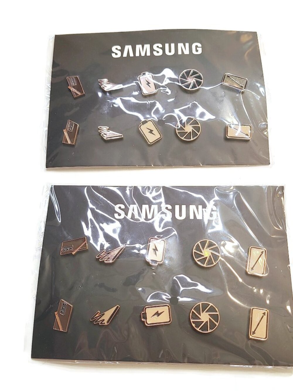 20 Samsung Bronze Pinback Lapel Pins Logos Icons Accessories | 2 Sets Of 10 RARE